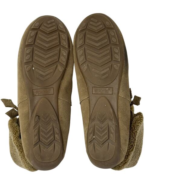 Sporto Brown Suede Moccasin Boots Fleece Lined Size 9.5 - Picture 5 of 5